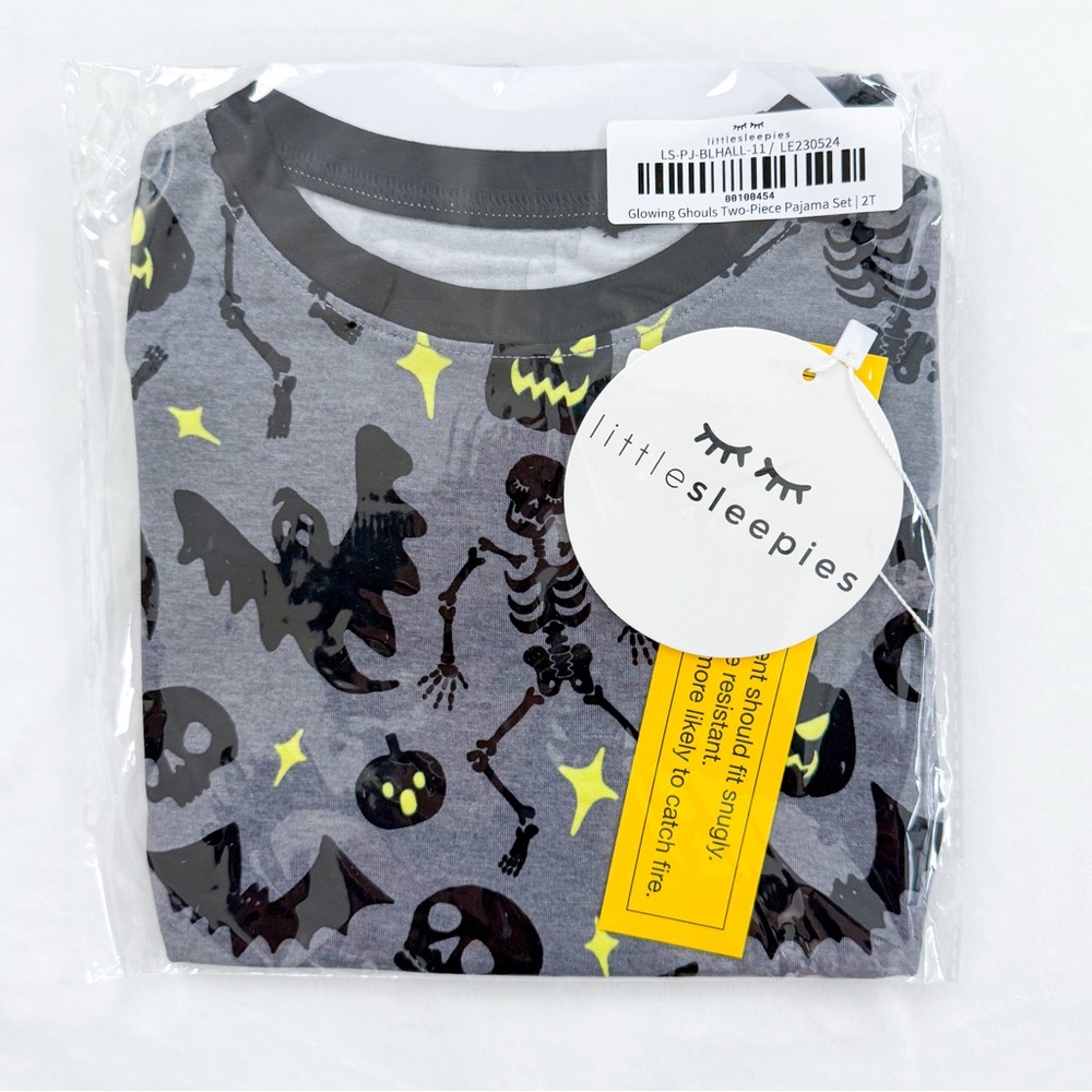 Little Sleepies Glowing Ghouls Long Sleeve Pajama Set 2T NWT NIB
